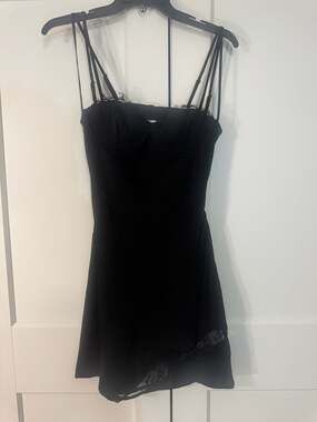 MESHKI Joslyn Satin Lace Slip Mini Dress Size S